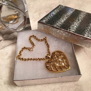 Golden Heart Charm Chain Bracelet